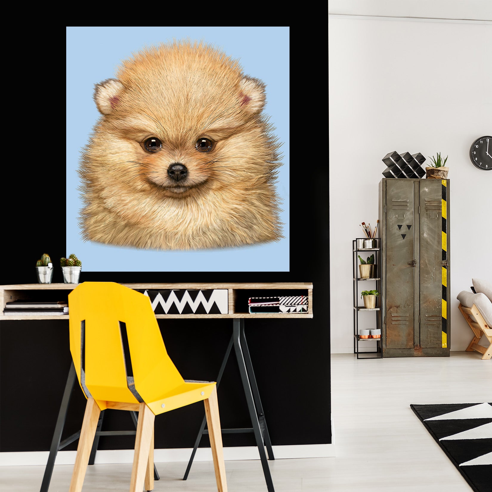 3D Furry Dog 062 Vincent Hie Wall Sticker