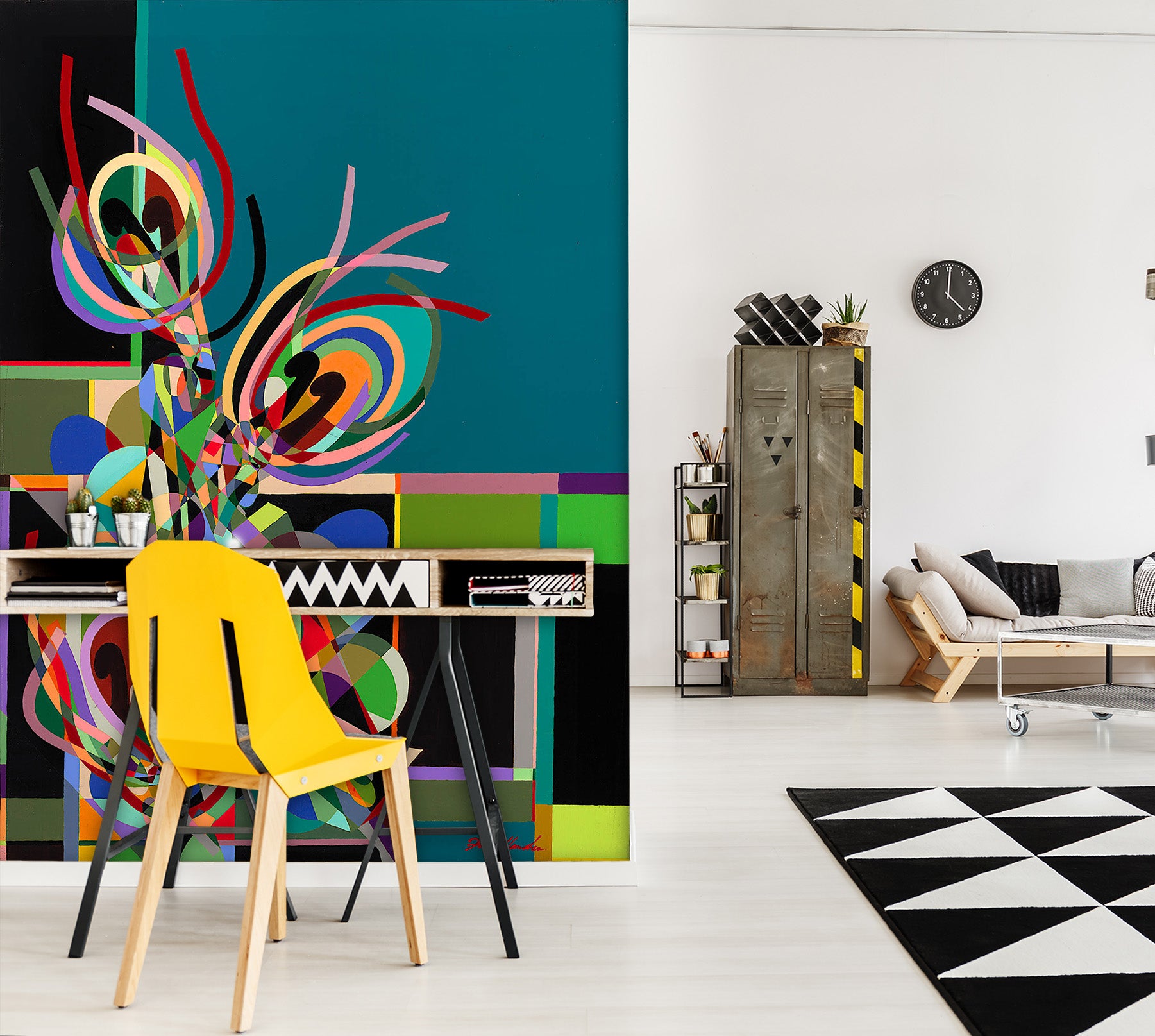 3D Color Pattern 261 Allan P. Friedlander Wall Mural Wall Murals