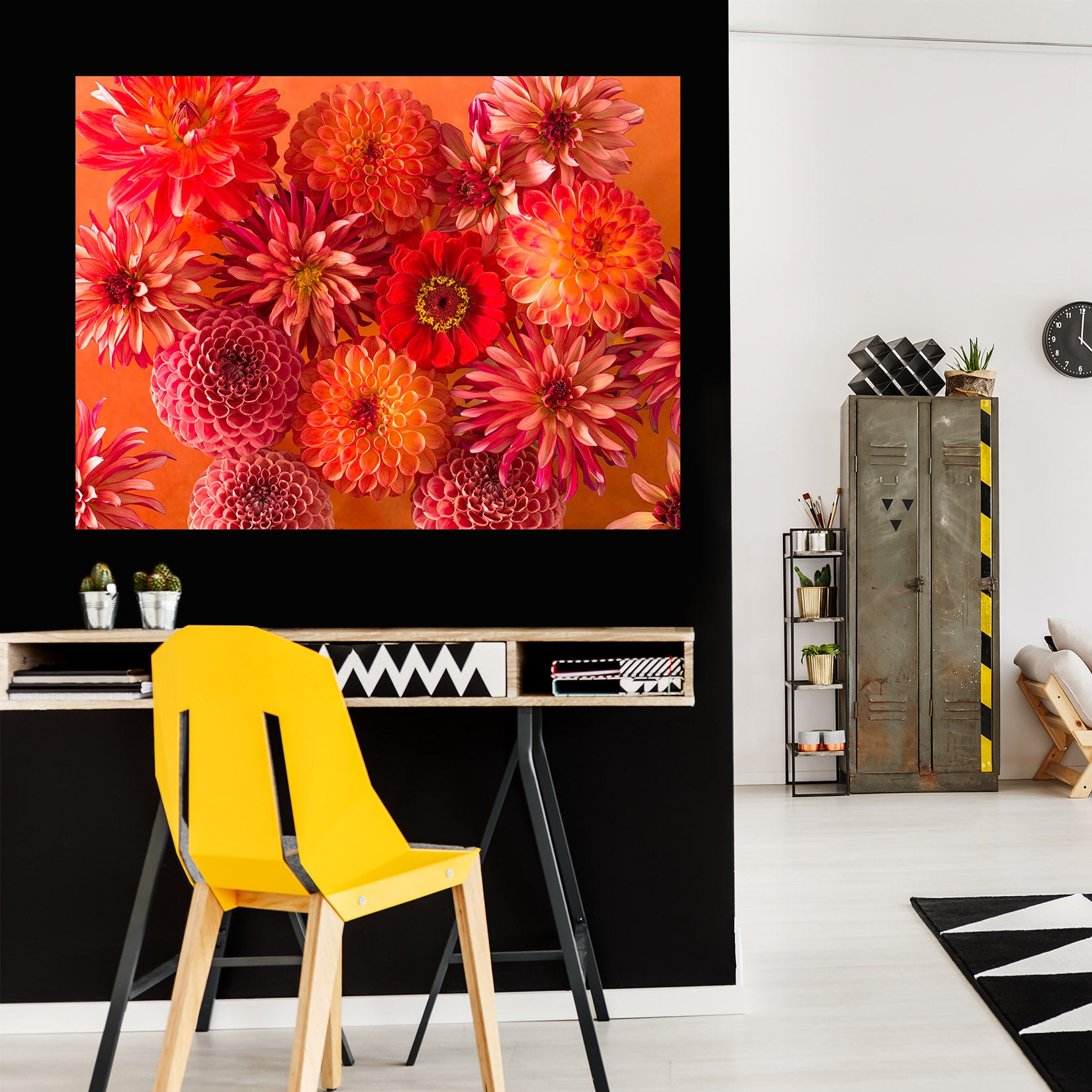 3D Red Chrysanthemum 034 Assaf Frank Wall Sticker