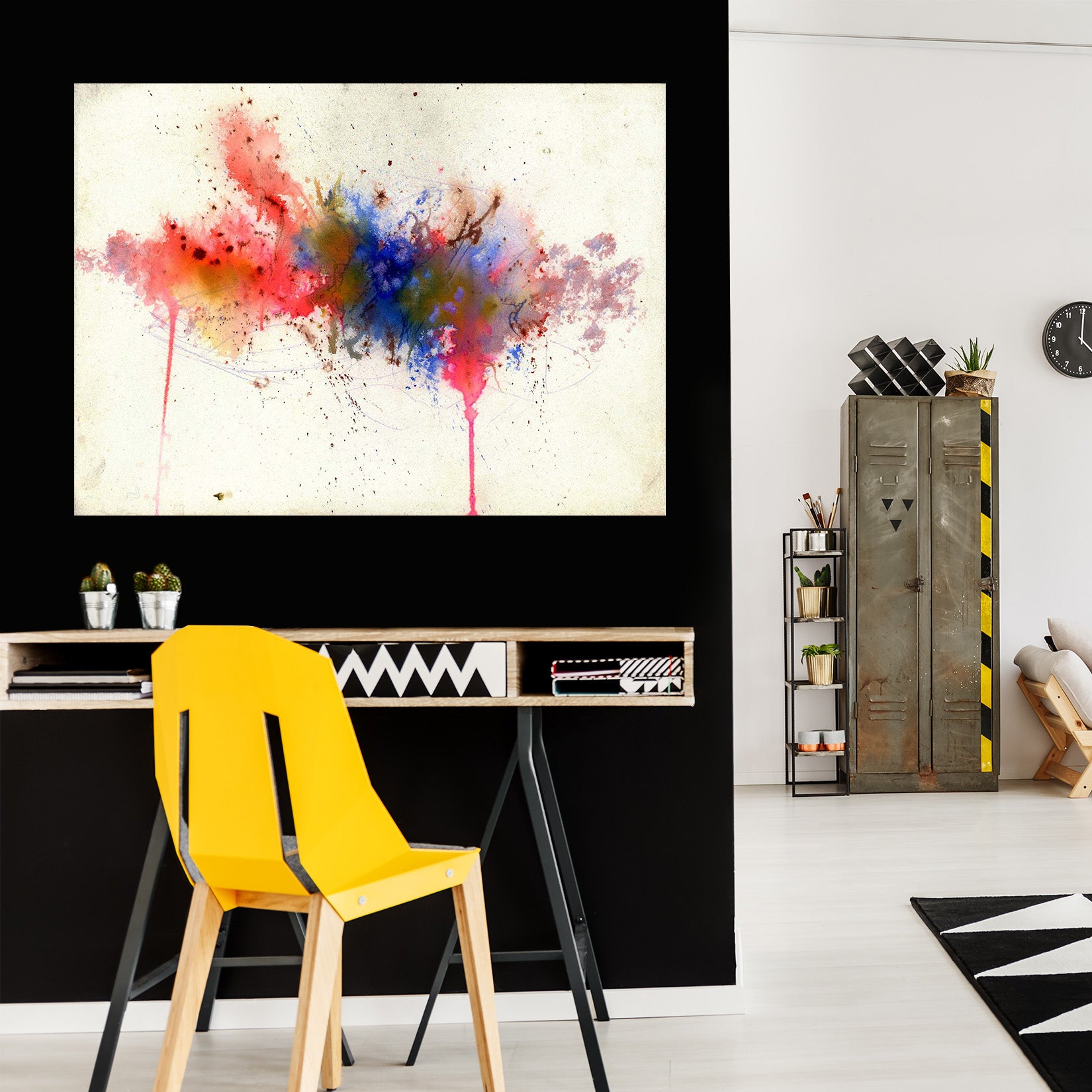 3D Color Ink Pattern 011 Anne Farrall Doyle Wall Sticker