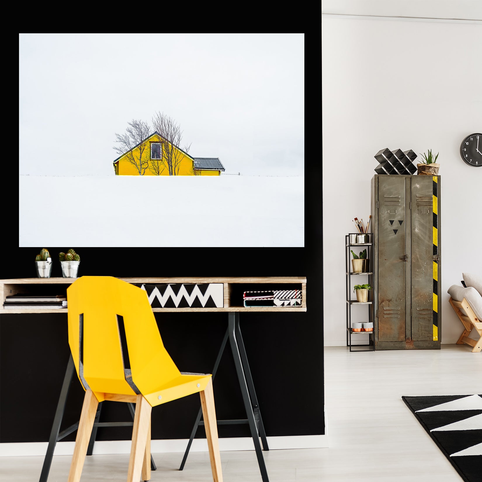 3D Yellow House 138 Marco Carmassi Wall Sticker