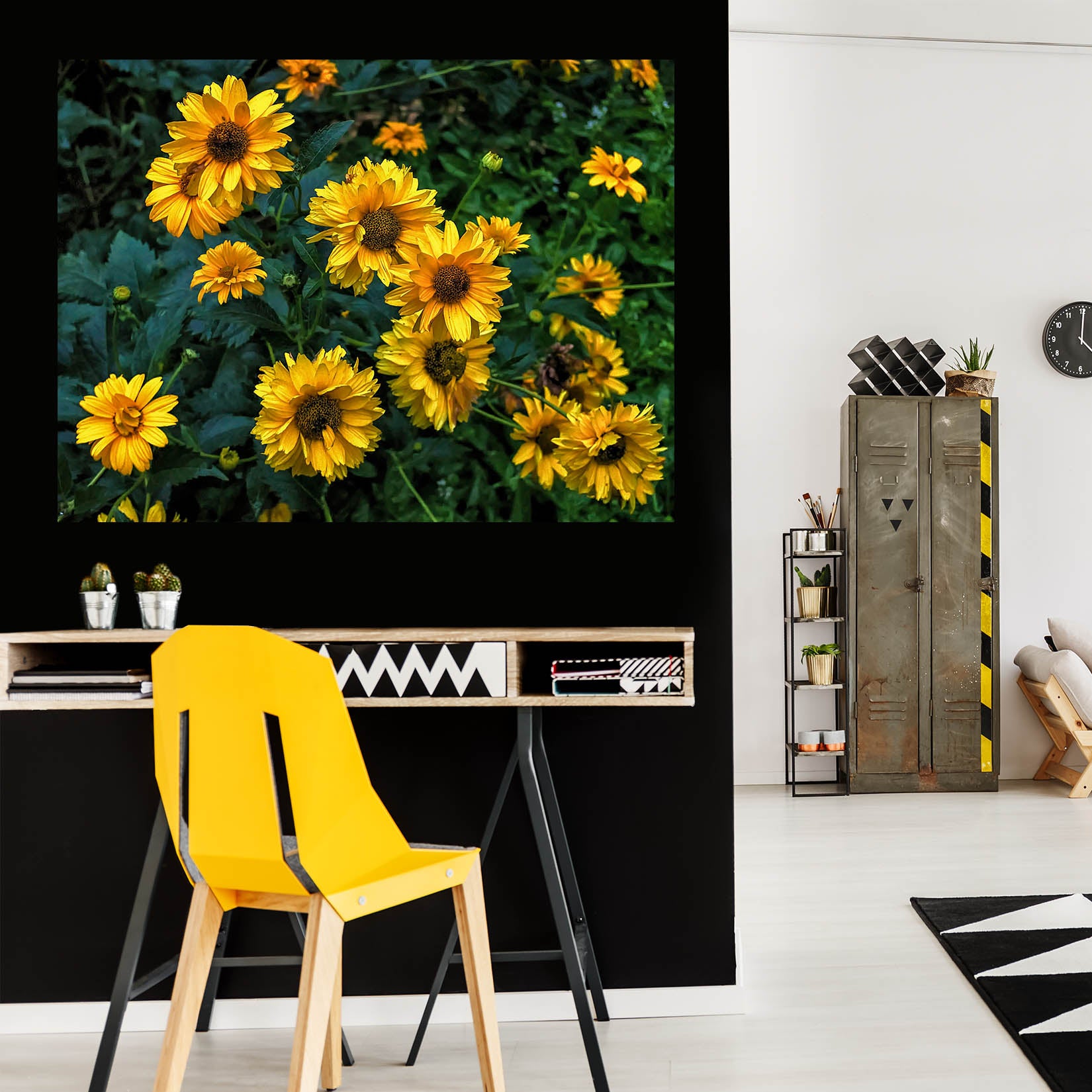 3D Sun Flower 133 Jerry LoFaro Wall Sticker