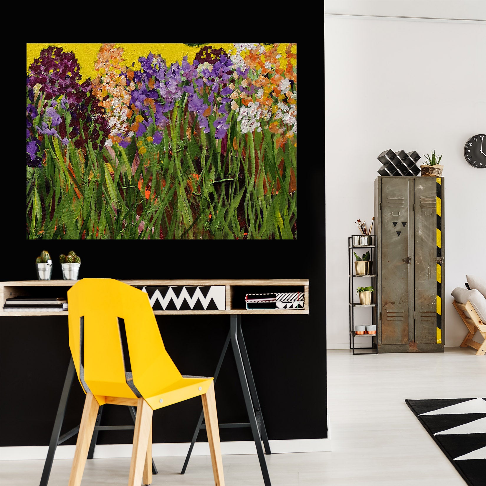 3D Purple Flowers 250 Allan P. Friedlander Wall Sticker