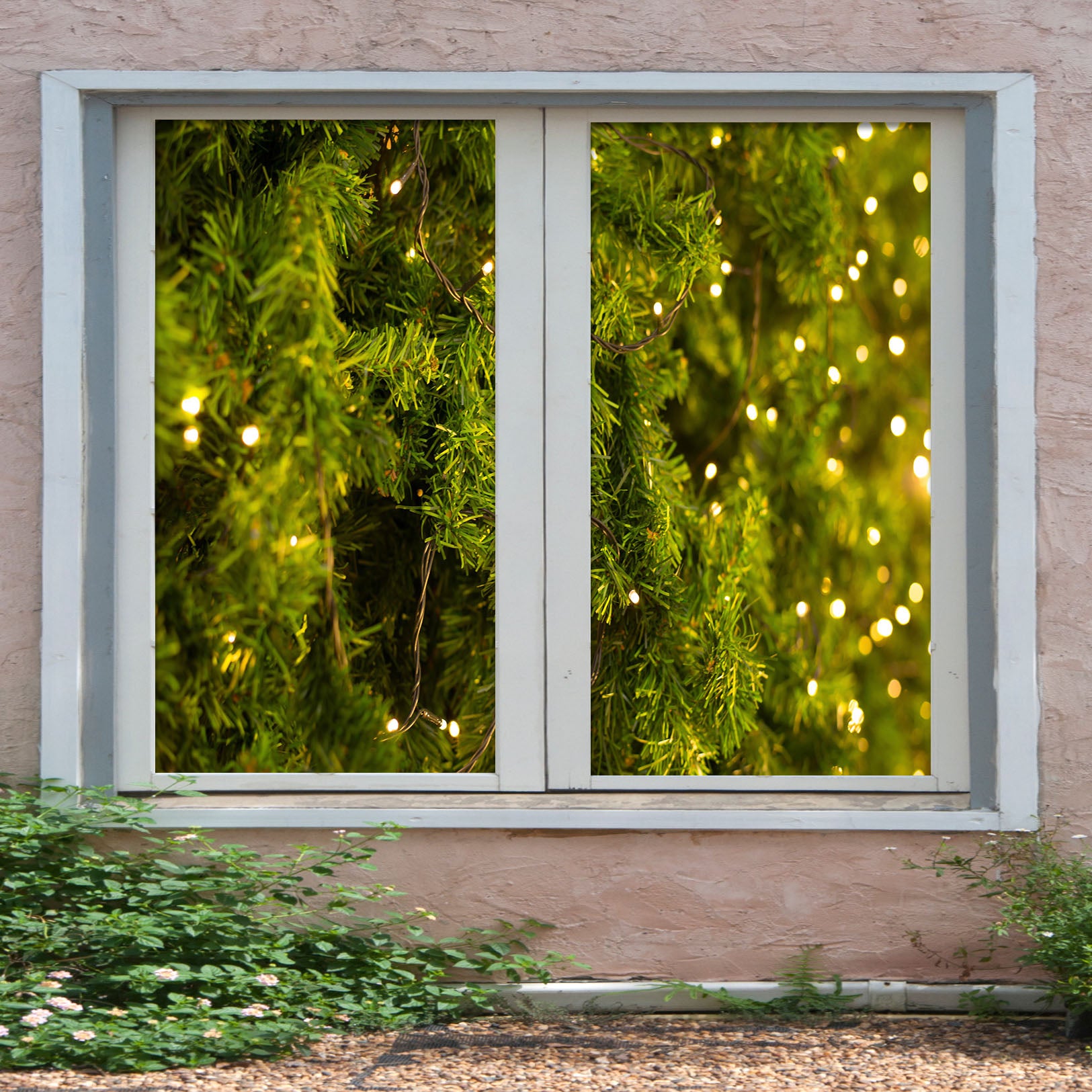 3D Christmas Tree 30119 Christmas Window Film Print Sticker Cling Stained Glass Xmas