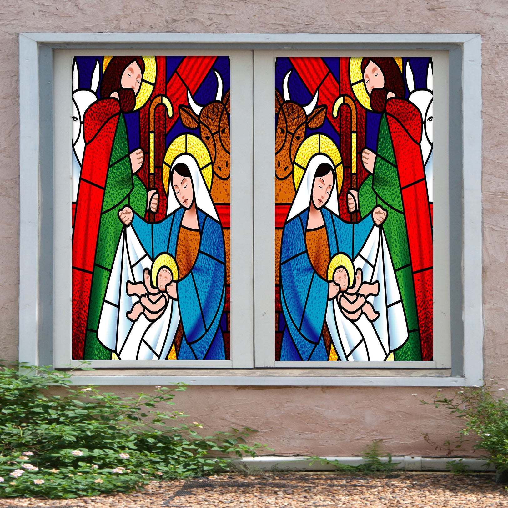 3D Women Baby 133 Window Film Print Sticker Cling Stained Glass UV Block