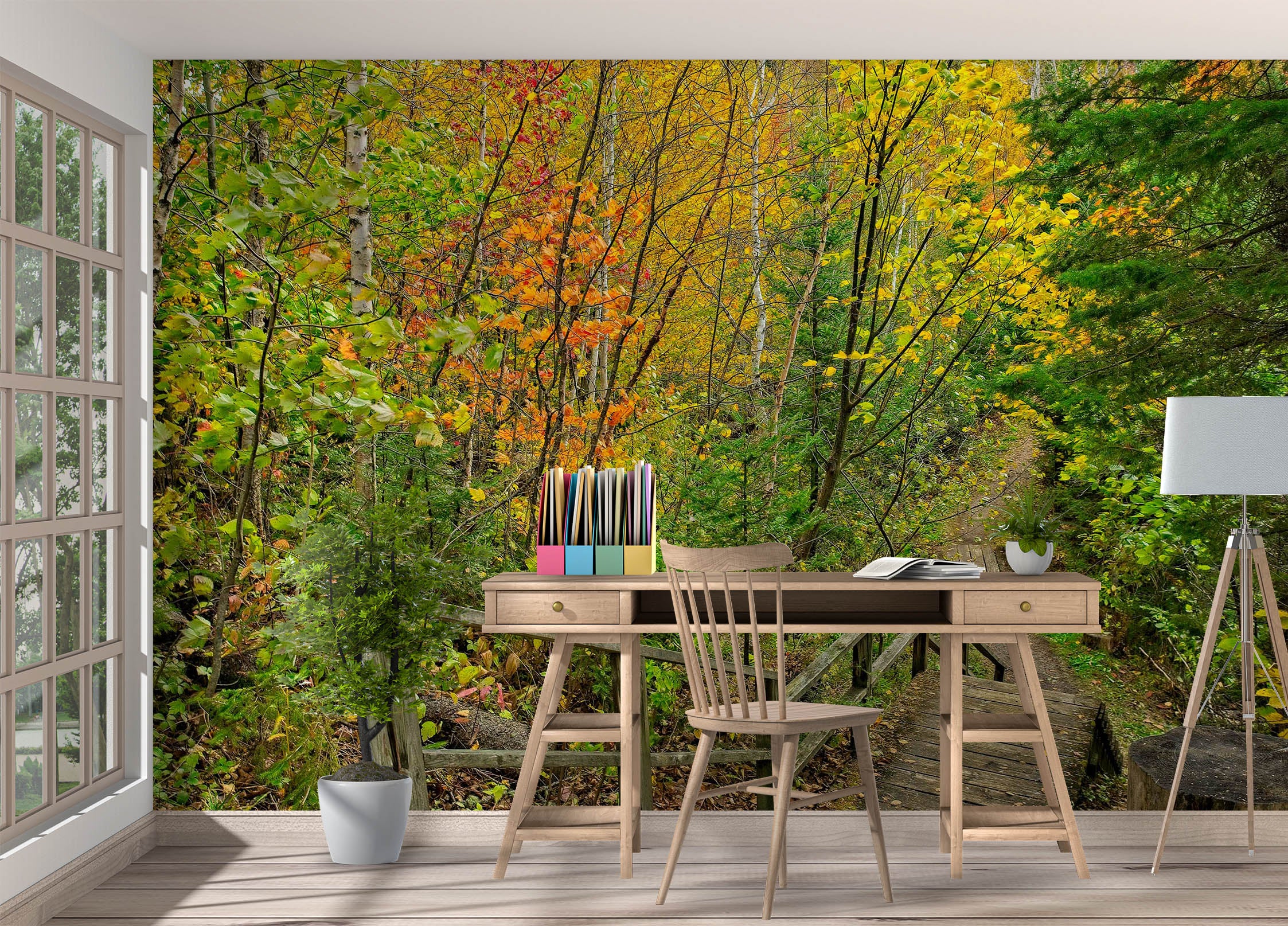 3D Forest Staircase 62077 Kathy Barefield Wall Mural Wall Murals