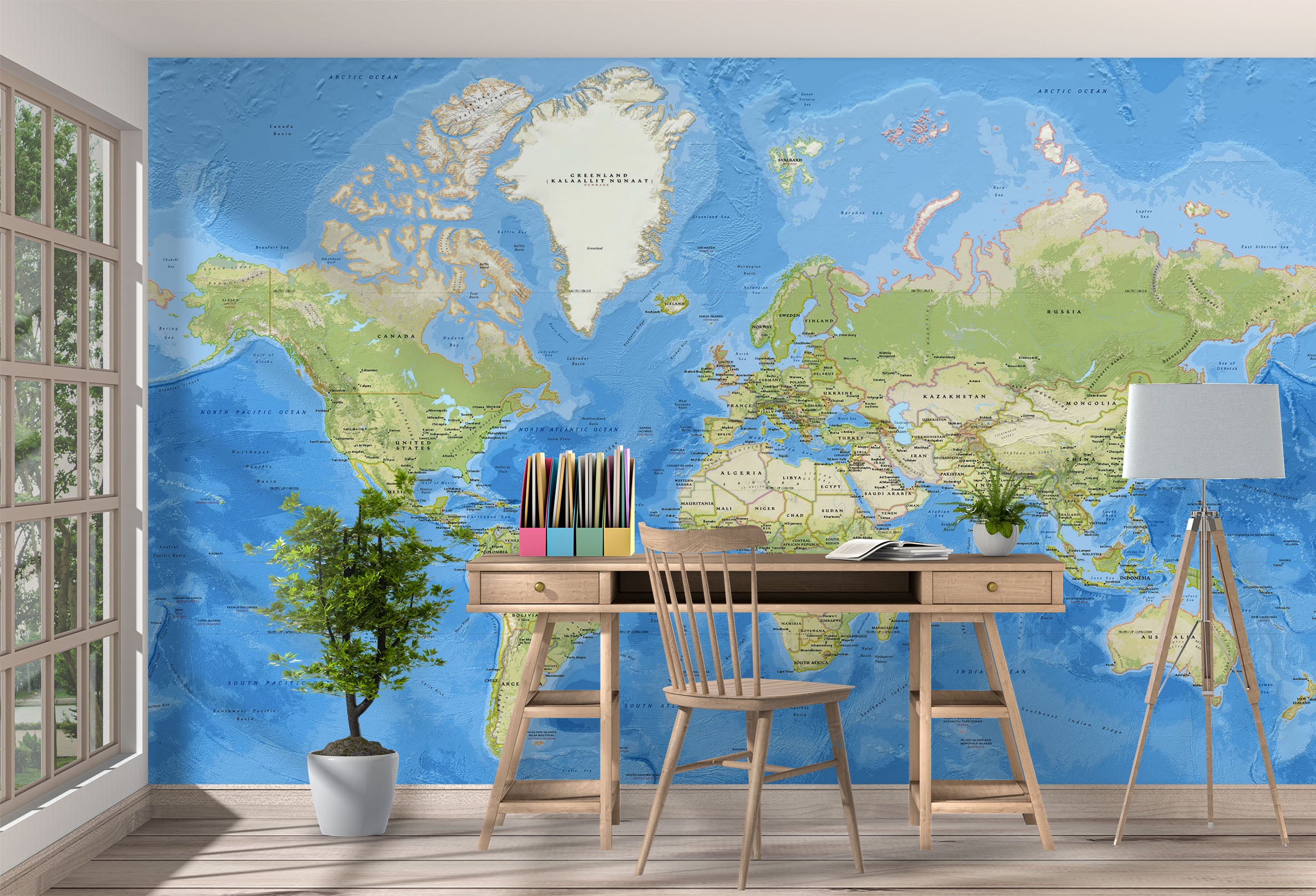 3D Graffiti World Map 1100 Wall Murals