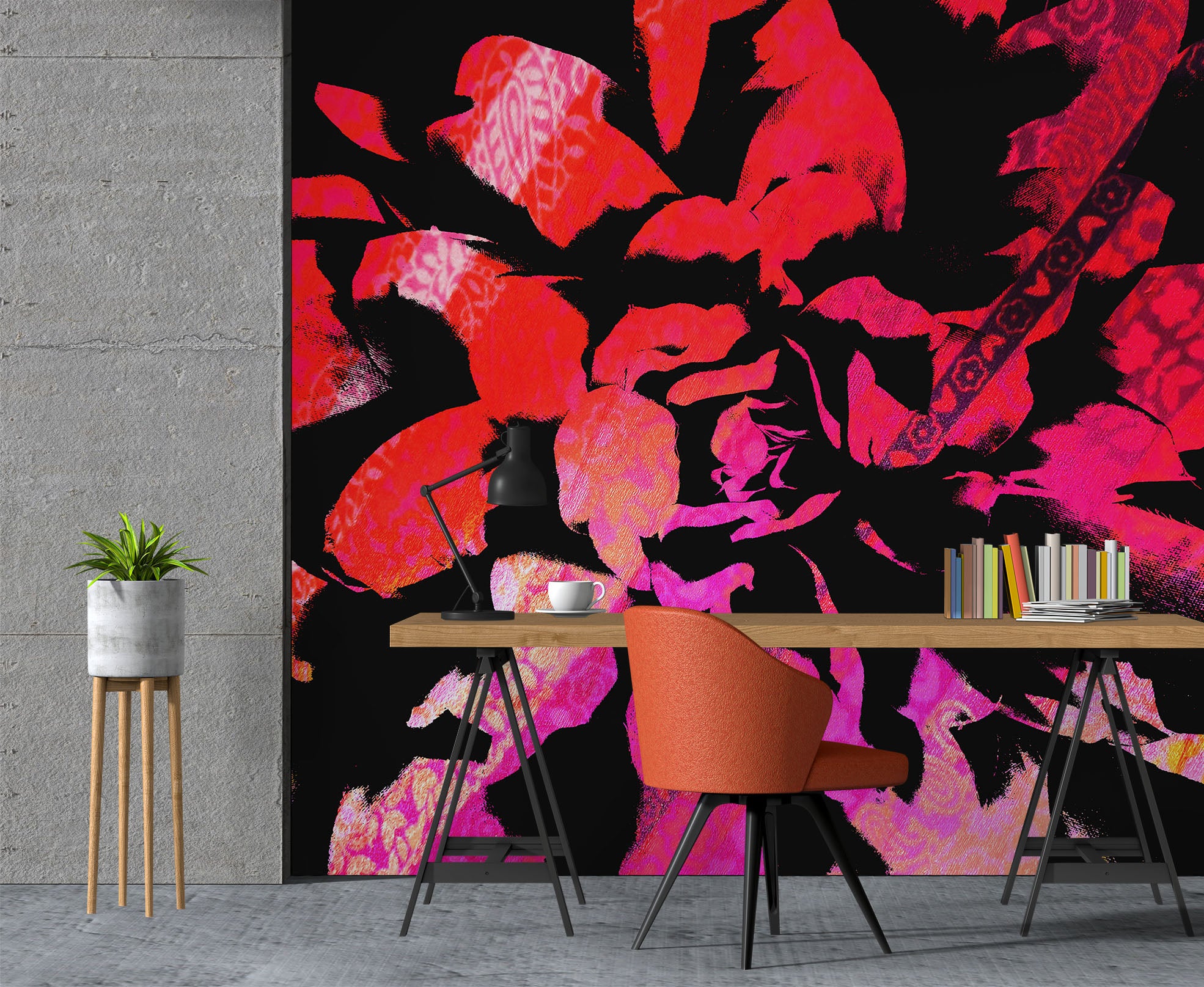 3D Red Pattern 19109 Shandra Smith Wall Mural Wall Murals