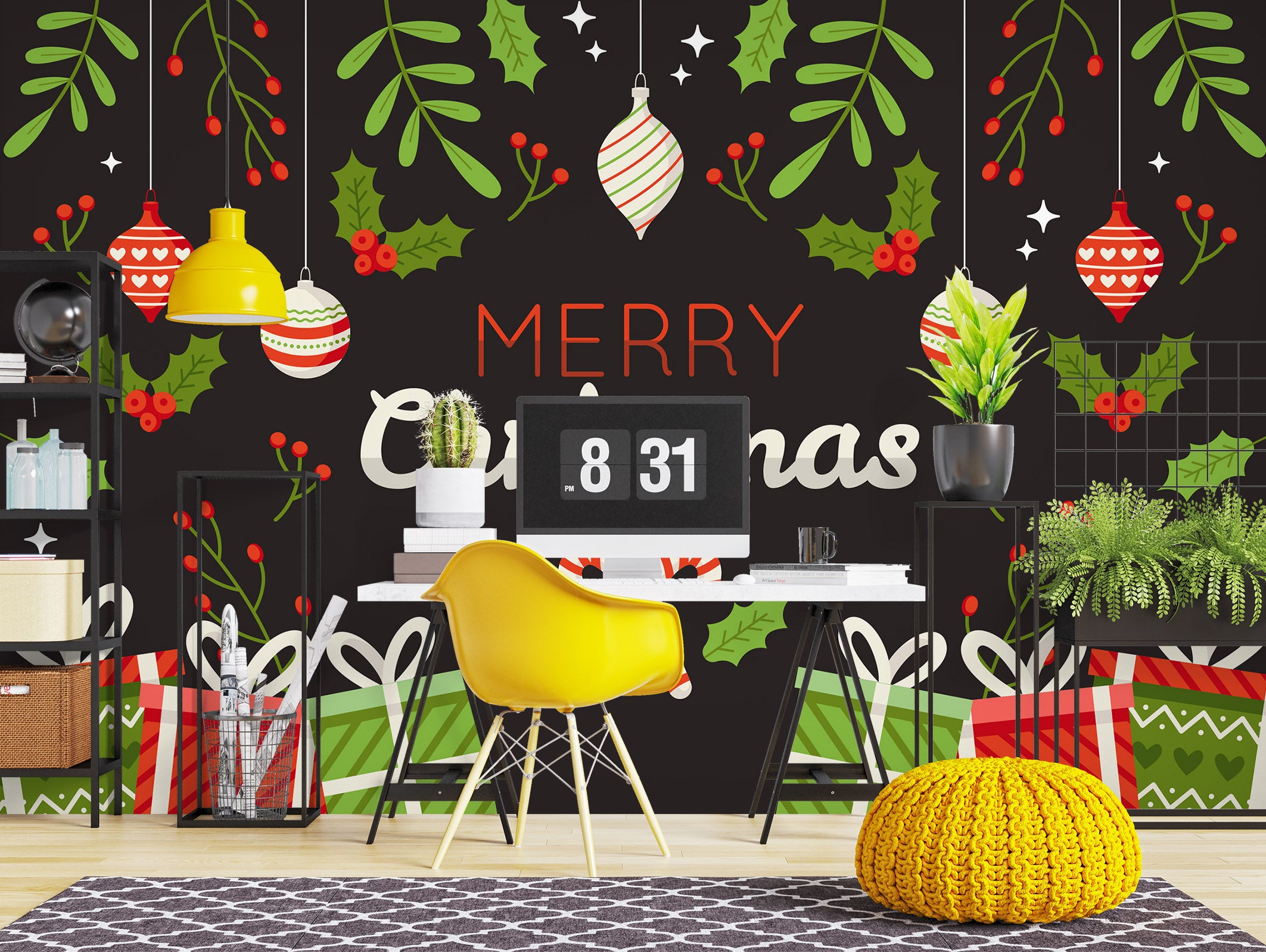 3D Leaves Gift Box 57131 Wall Murals