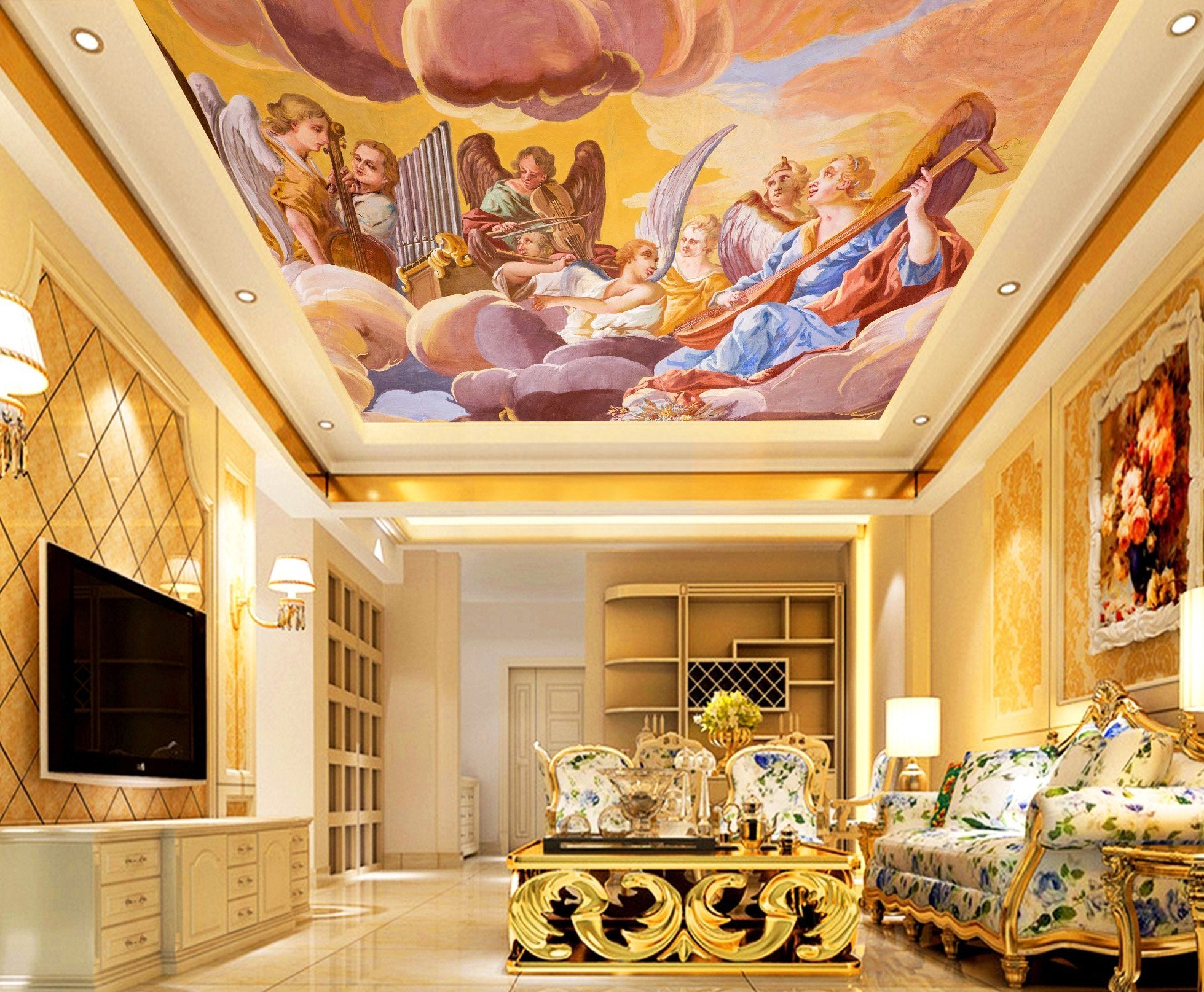 Graffiti Harp Violin 062 Wallpaper AJ Wallpaper