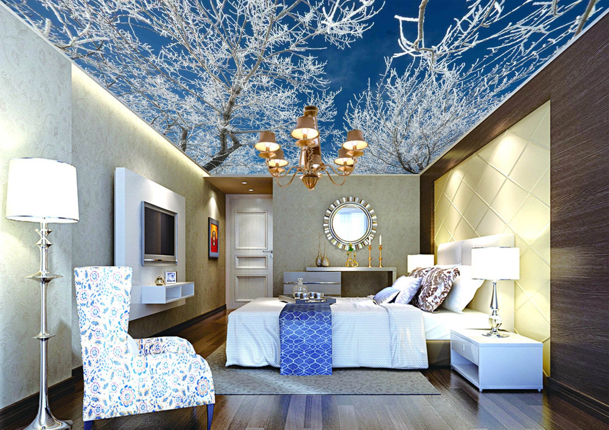 Frozen Trees Blue Sky Wallpaper AJ Wallpaper