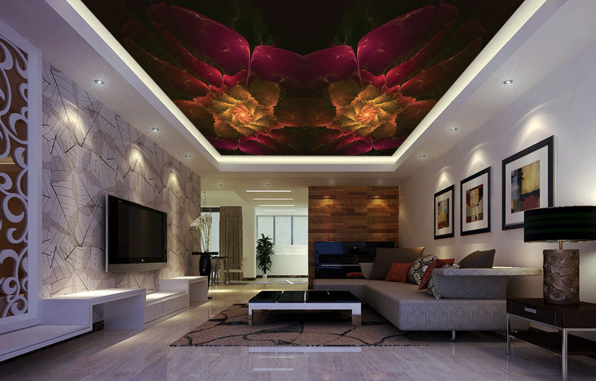 Flames Flowers Wallpaper AJ Wallpaper