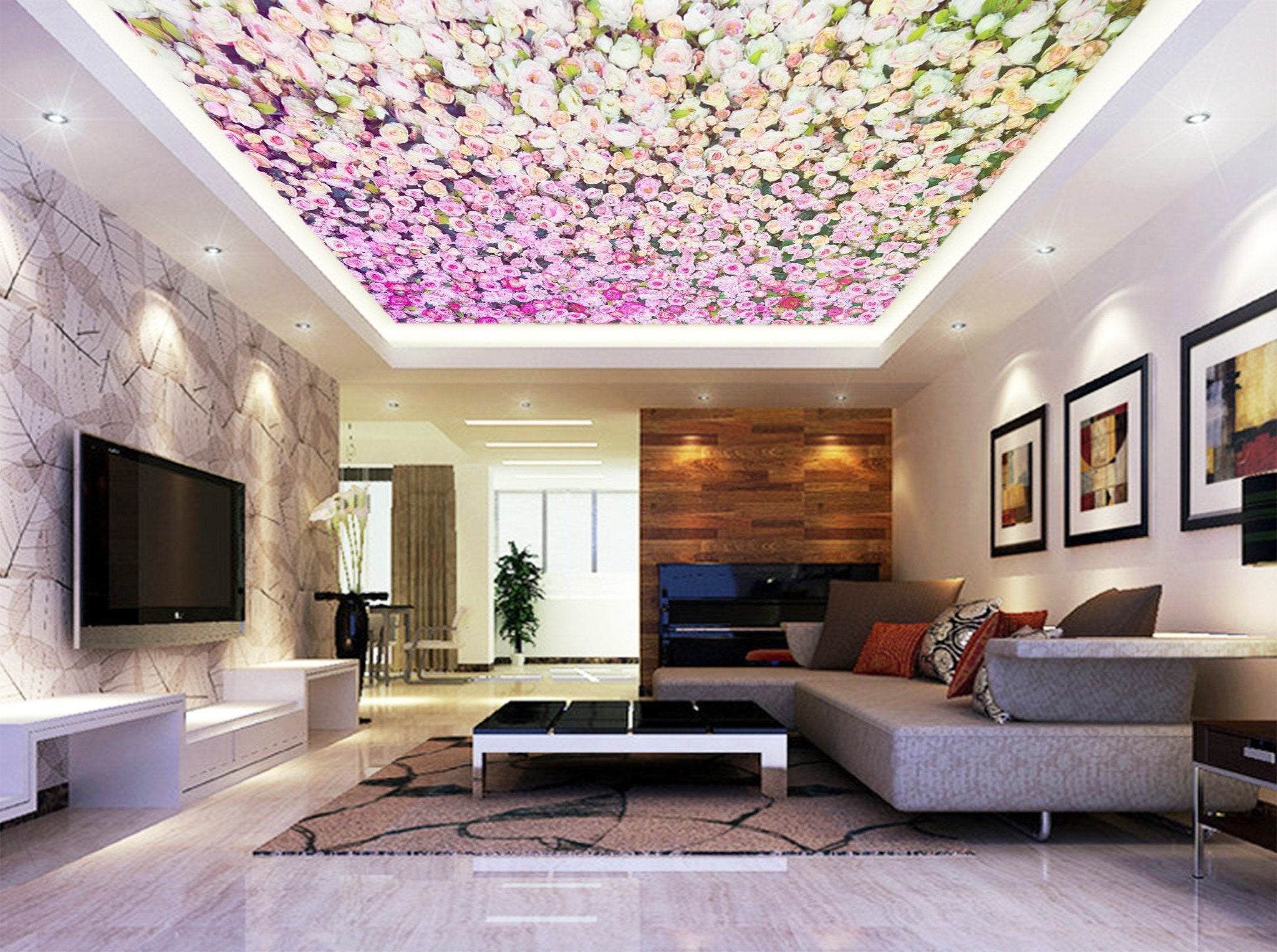 Gradient Color Flowers Wallpaper AJ Wallpaper