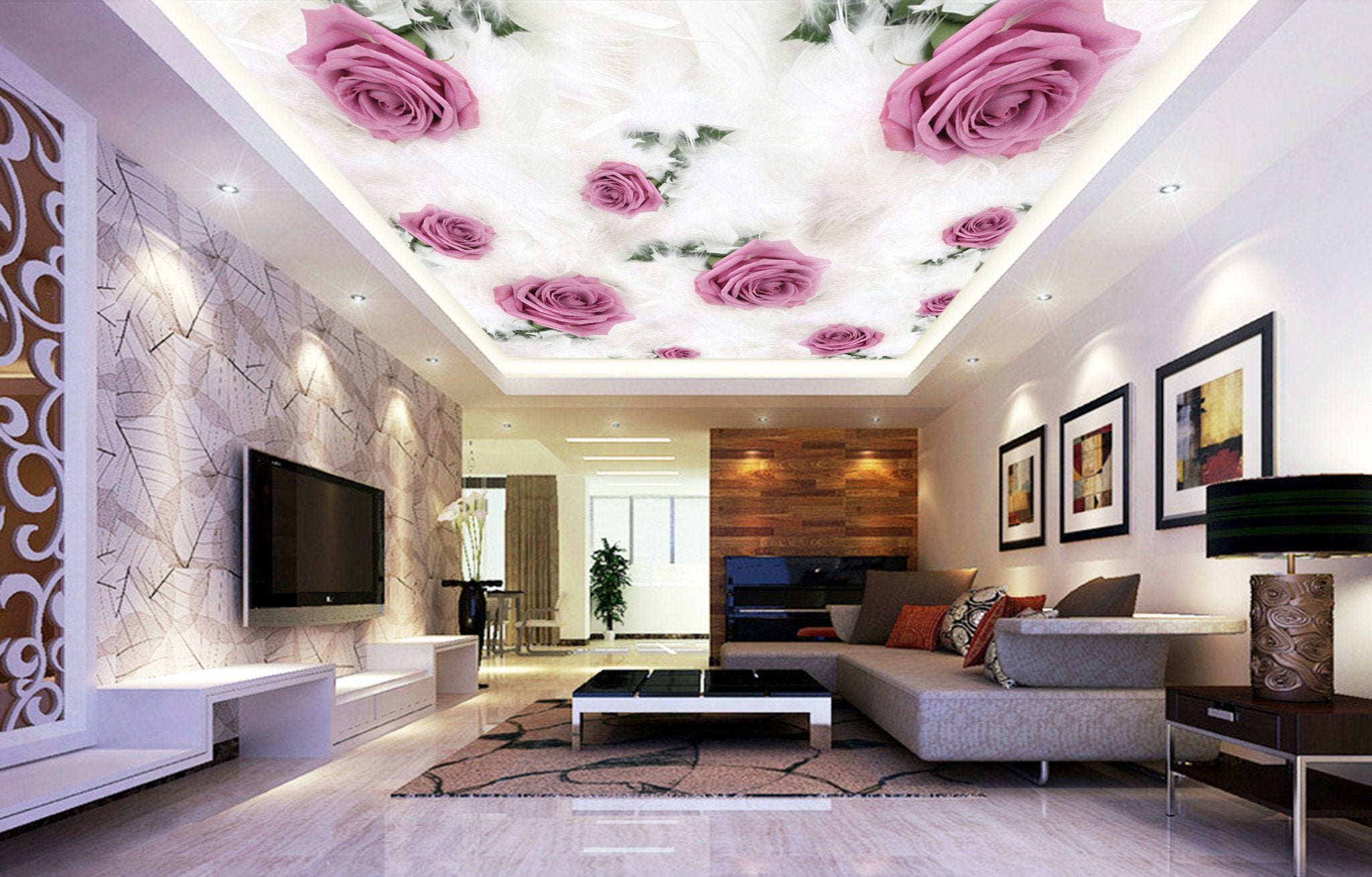 Roses And Feathers Wallpaper AJ Wallpaper