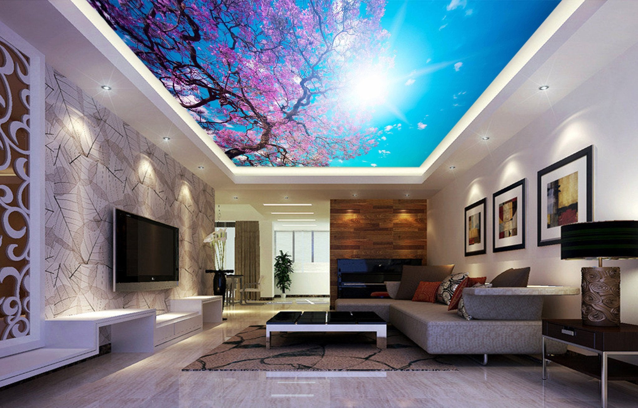 Flowers Tree Bright Sun Wallpaper AJ Wallpaper