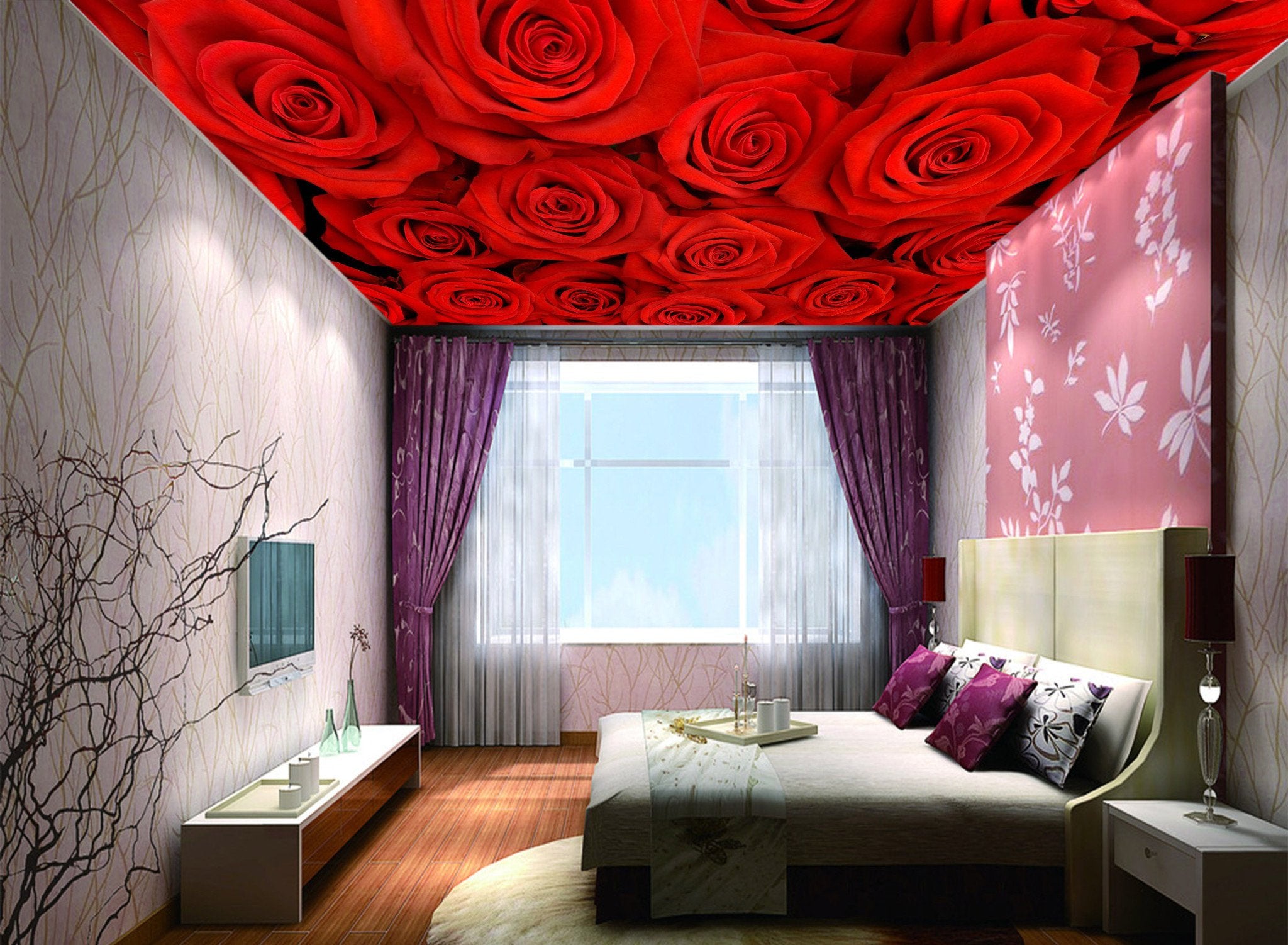 Dense Red Roses Wallpaper AJ Wallpaper