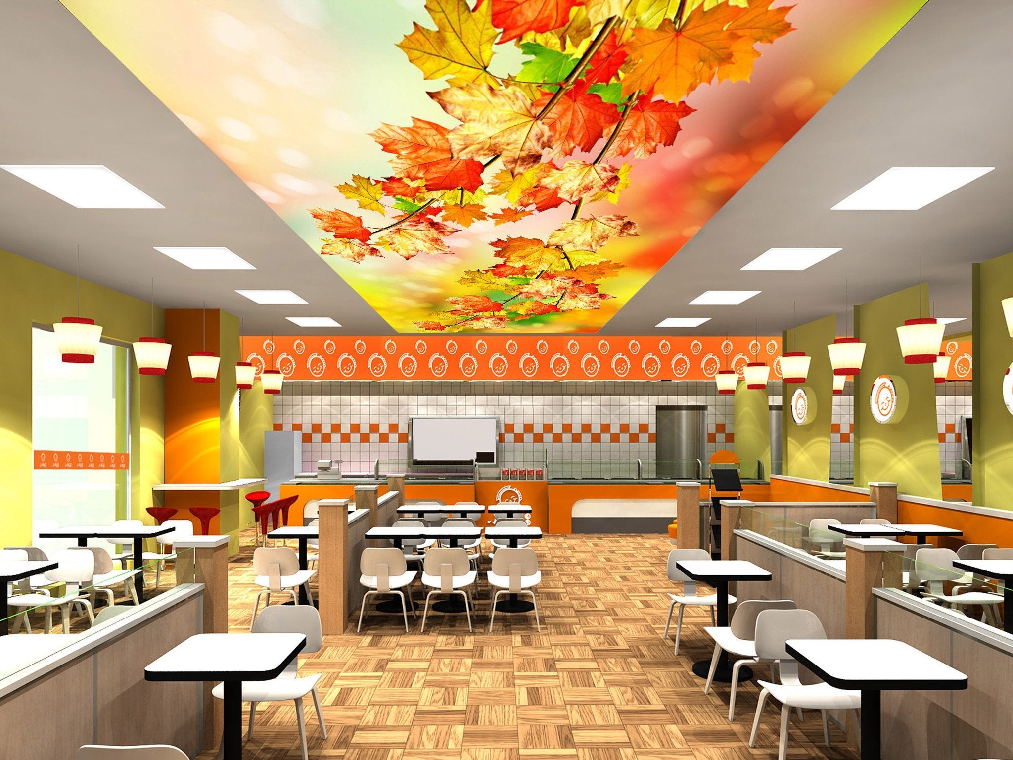 Bright Indus Leaves Wallpaper AJ Wallpaper