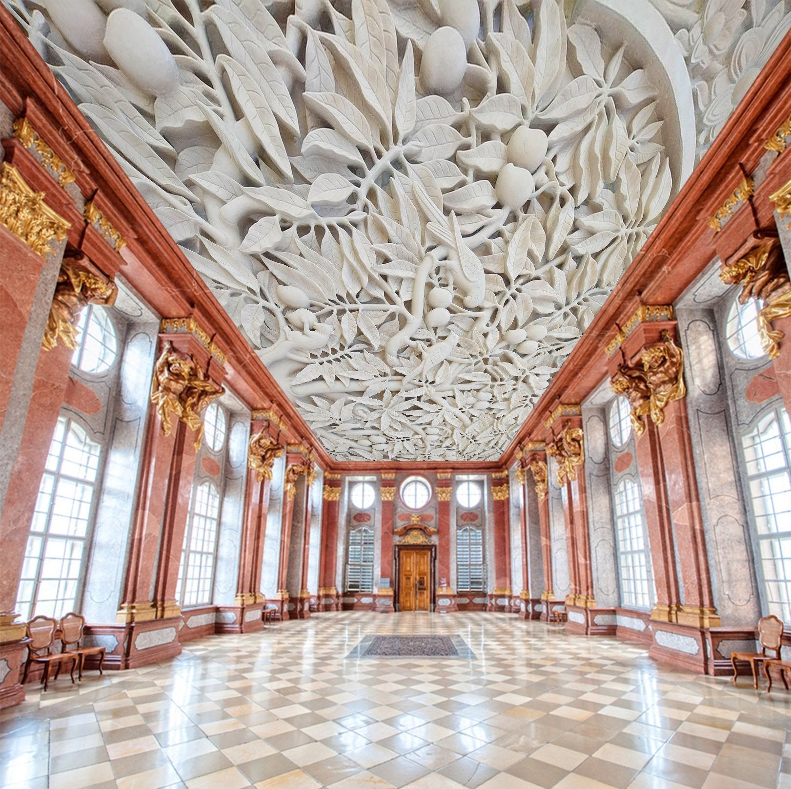 Carving Bird Fruit 091 Wallpaper AJ Wallpaper