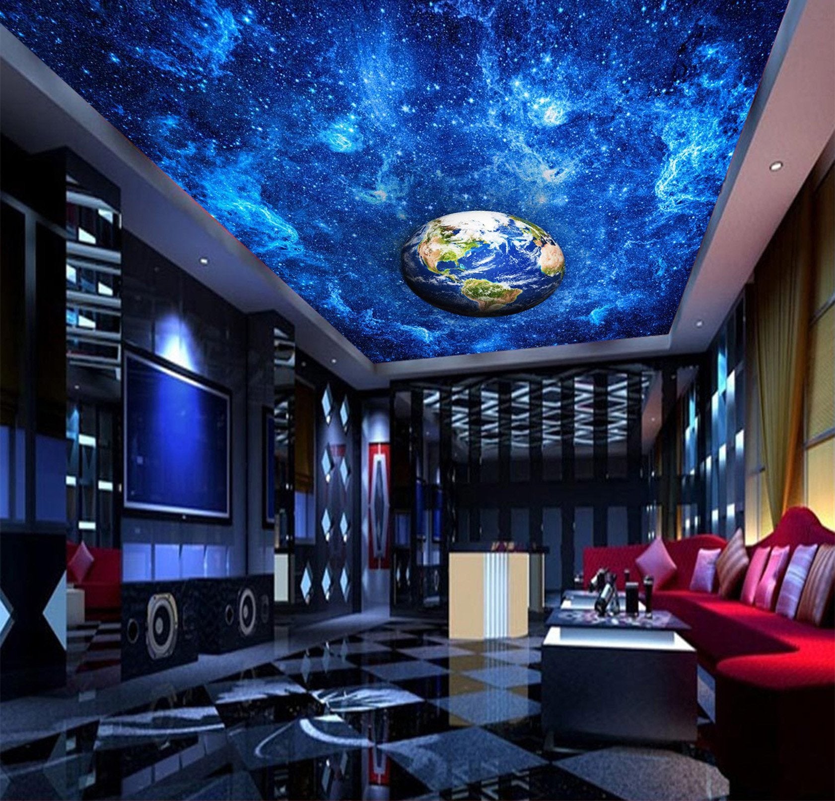 Blue Stars Sky Earth Wallpaper AJ Wallpaper