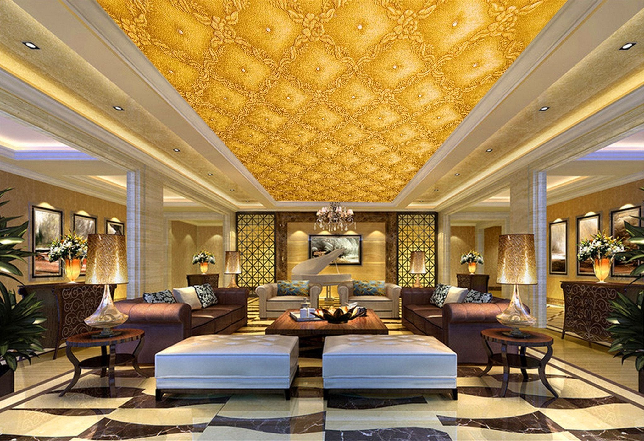 Golden Patterns Wallpaper AJ Wallpaper