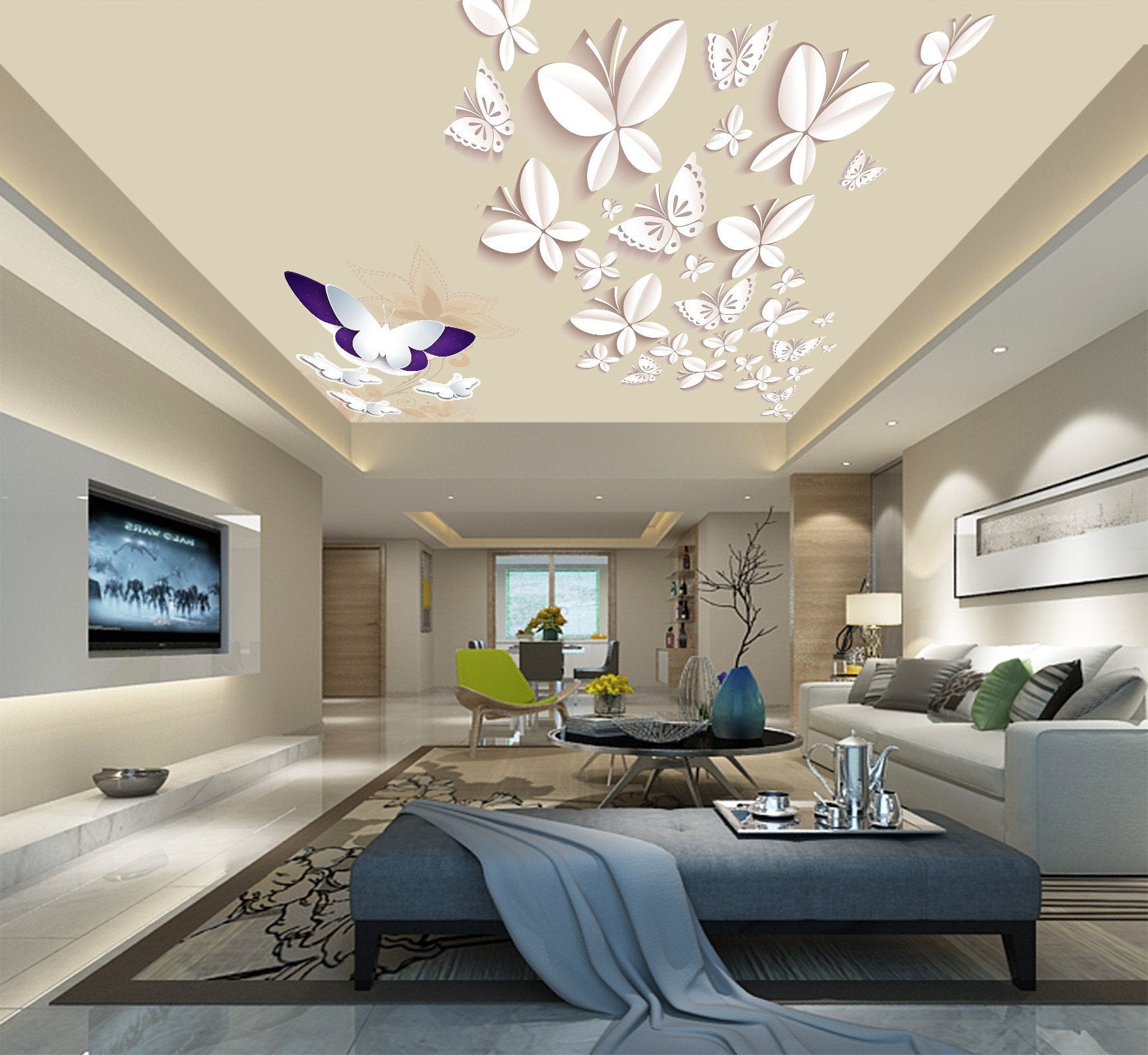 Flying Butterflies Patterns Wallpaper AJ Wallpaper