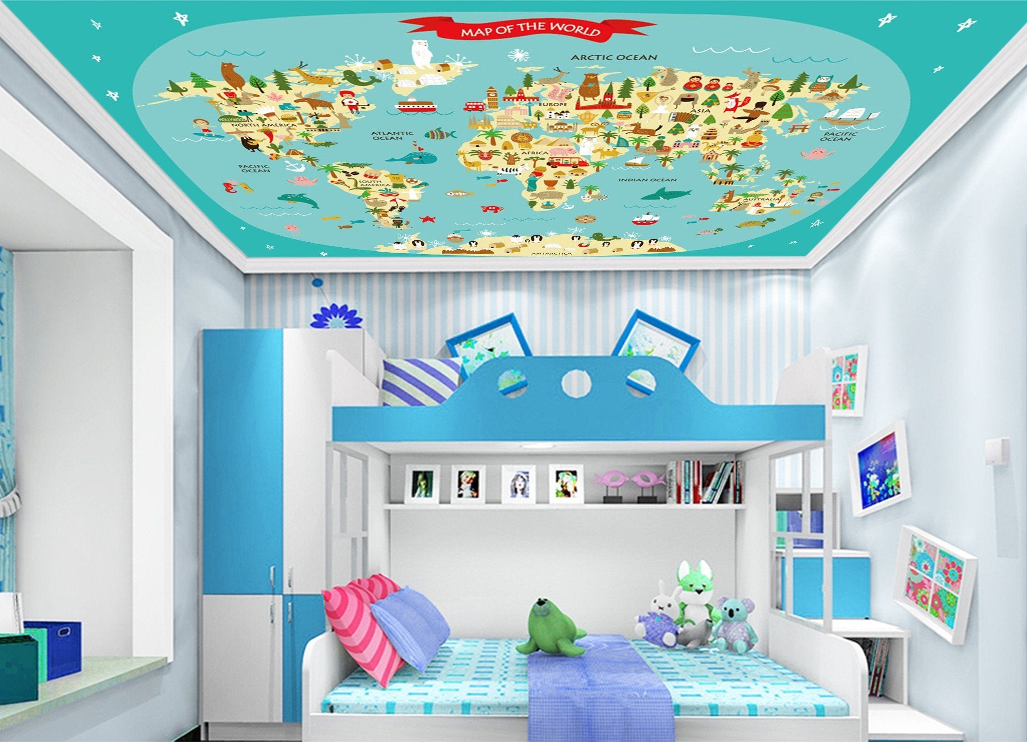 Pretty Lovely World Map Wallpaper AJ Wallpaper