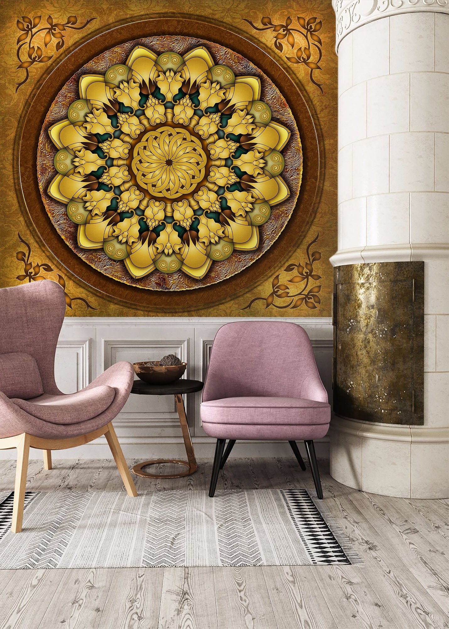 3D Round Pattern 1522 Wall Murals