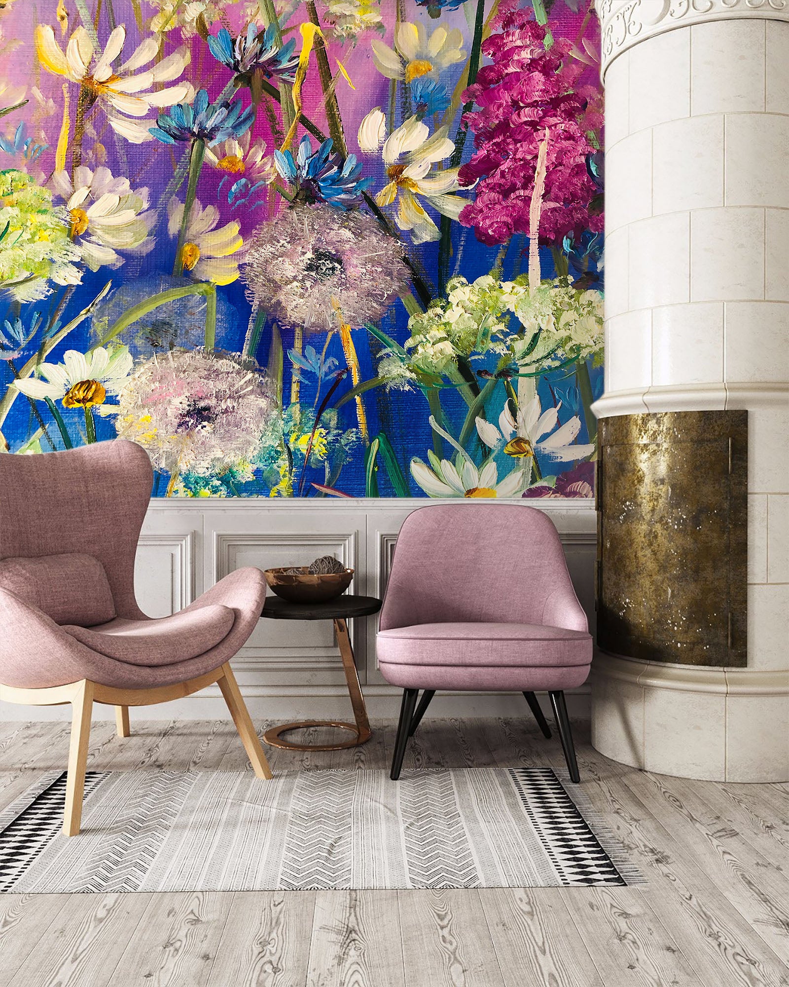 3D Bright Flowers 219 Skromova Marina Wall Mural Wall Murals