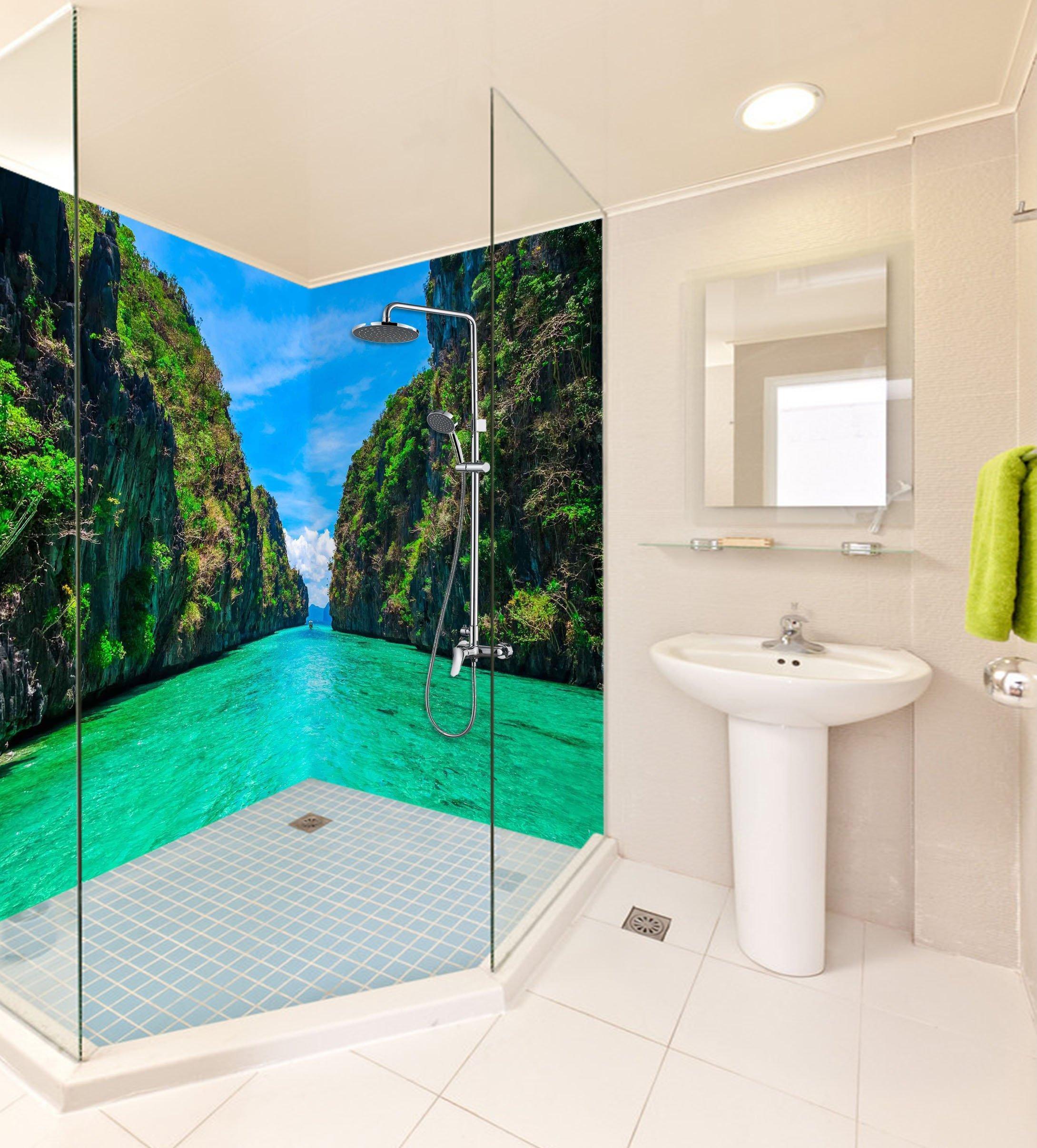 3D Mountains River 62 Bathroom Wallpaper Wallpaper AJ Wallpaper