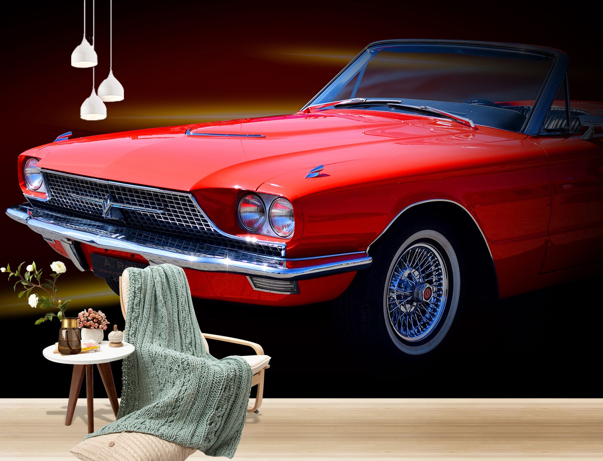3D Candle Atuo 909 Vehicle Wall Murals Wallpaper AJ Wallpaper 2