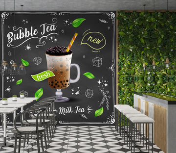 3D Pearl Tea 2078 Fruit Bubble Tea Milk Tea Shop Wall Murals