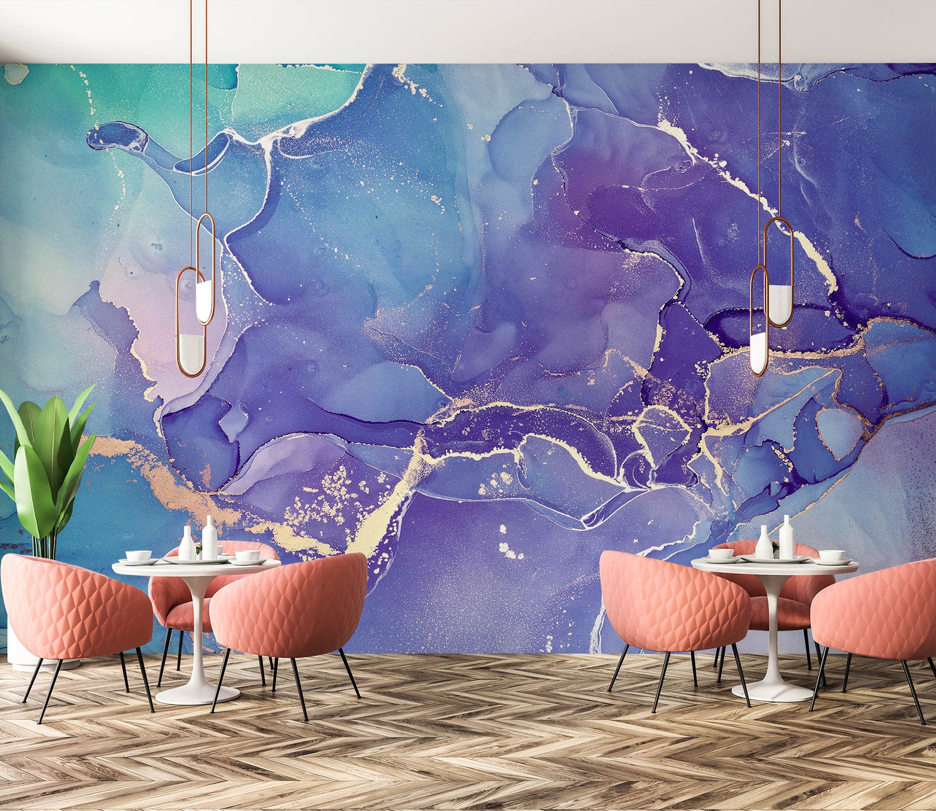 3D Purple Art 2080 Wall Mural Wall Murals