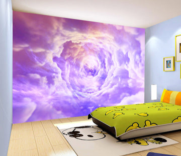 3D Purple Cloud 2040 Wall Mural Wall Murals
