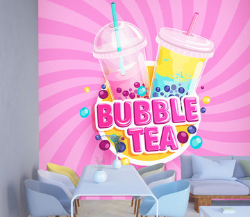 3D Pearl Tea 2070 Fruit Bubble Tea Milk Tea Shop Wall Murals