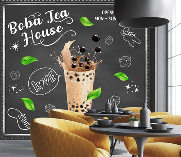3D Pearl Tea 2079 Fruit Bubble Tea Milk Tea Shop Wall Murals