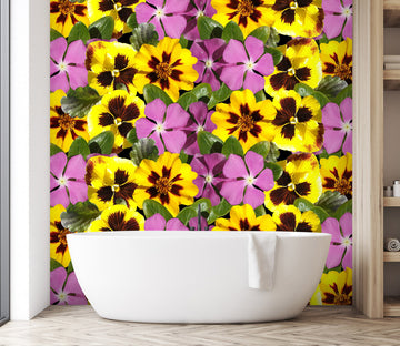 3D Yellow Flower 2062 Wall Mural Wall Murals