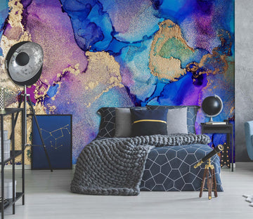 3D Blue Purple 2085 Wall Mural Wall Murals