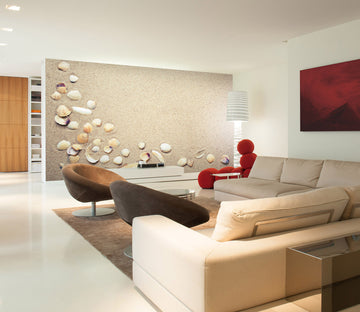 3D Beach Shells 2025 Wall Mural Wall Murals