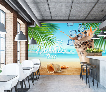 3D Pearl Tea 2080 Fruit Bubble Tea Milk Tea Shop Wall Murals