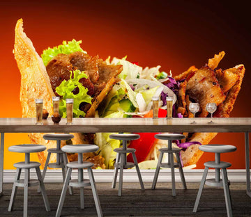 3D Grill Kebab Shop BBQ 340 Wall Mural Wall Murals Commercial