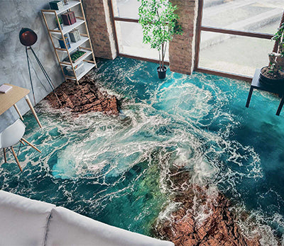 3D Sea Mood F1181 Floor Mural Non-slip, Waterproof  & Removable Rug Mat & Floor Murals