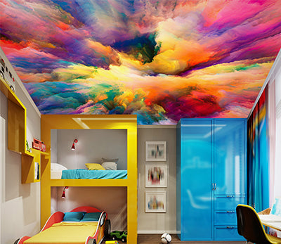 3D Colorful Clouds CA324 Ceiling Wallpaper