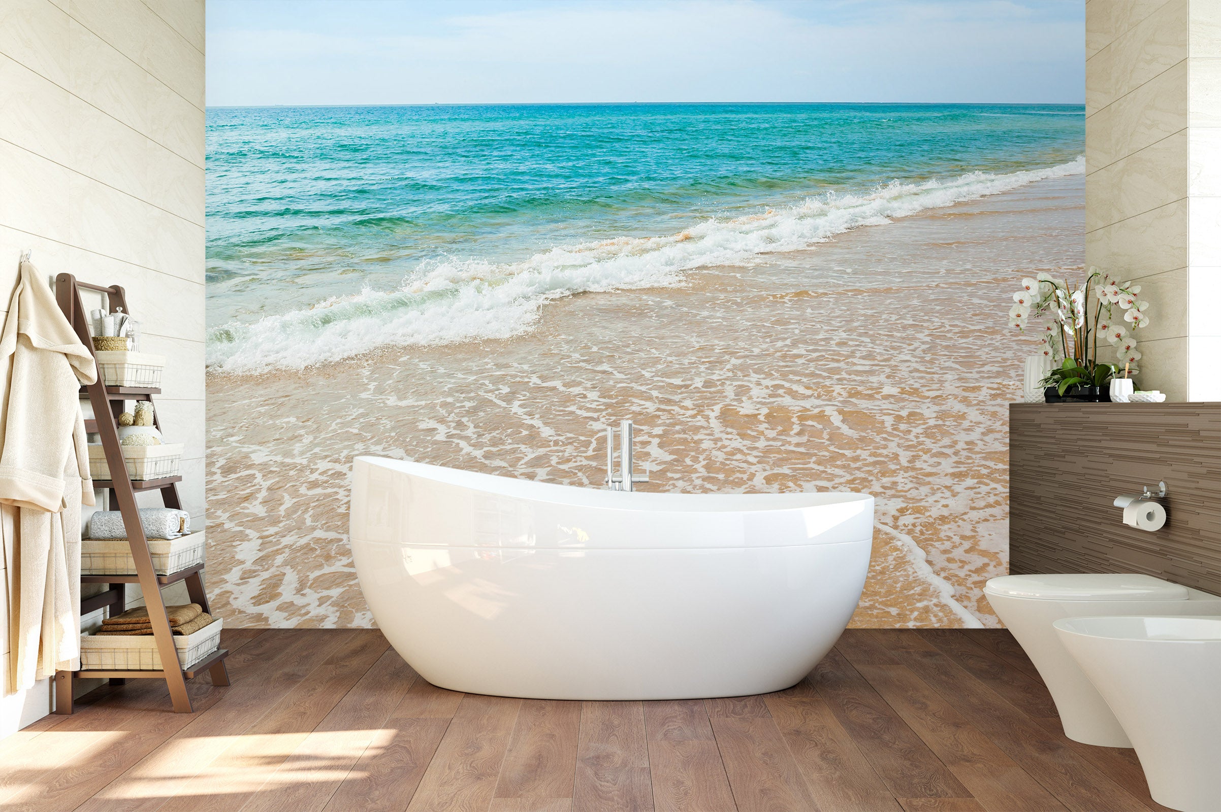 3D Beach Sea 2033 Wall Mural Wall Murals