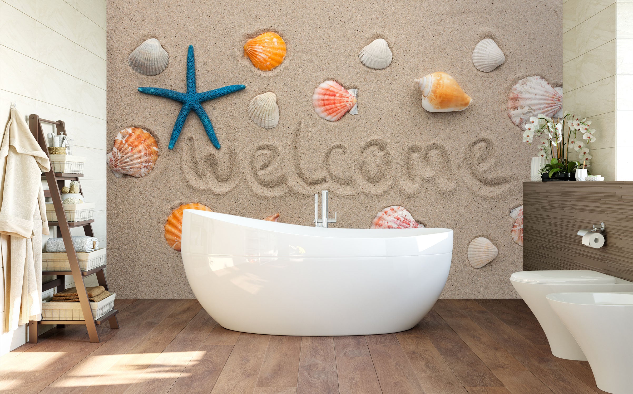 3D Beach Shells 2010 Wall Mural Wall Murals