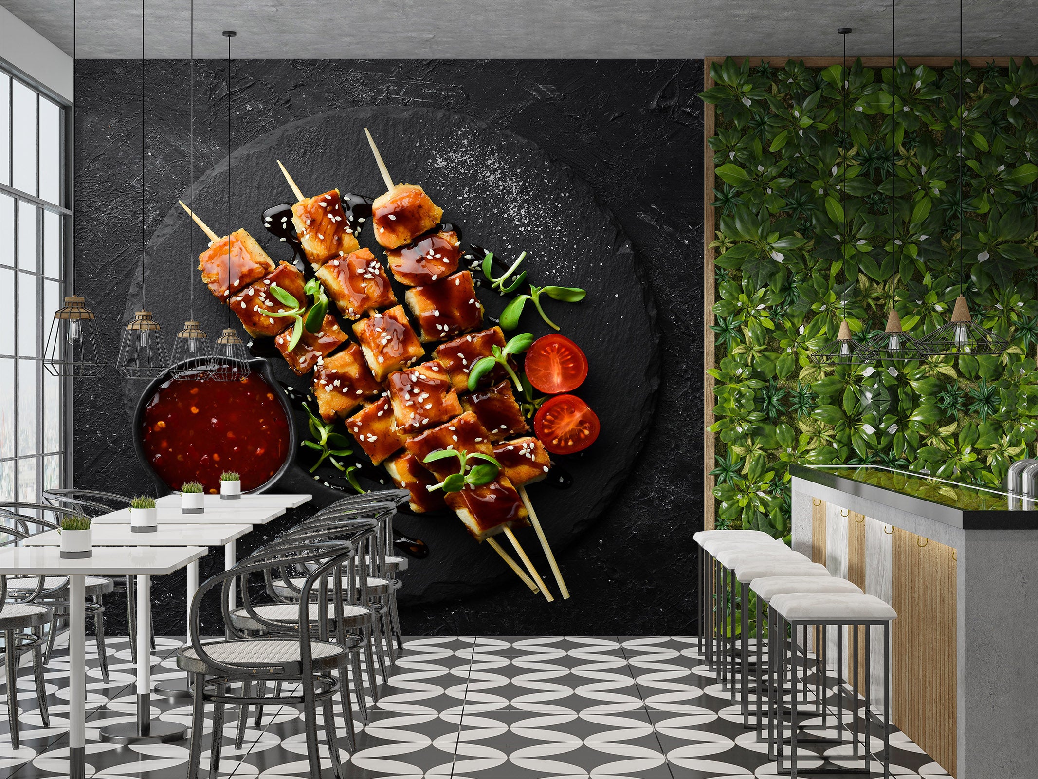 3D Grill Kebab Shop BBQ 339 Wall Mural Wall Murals Commercial