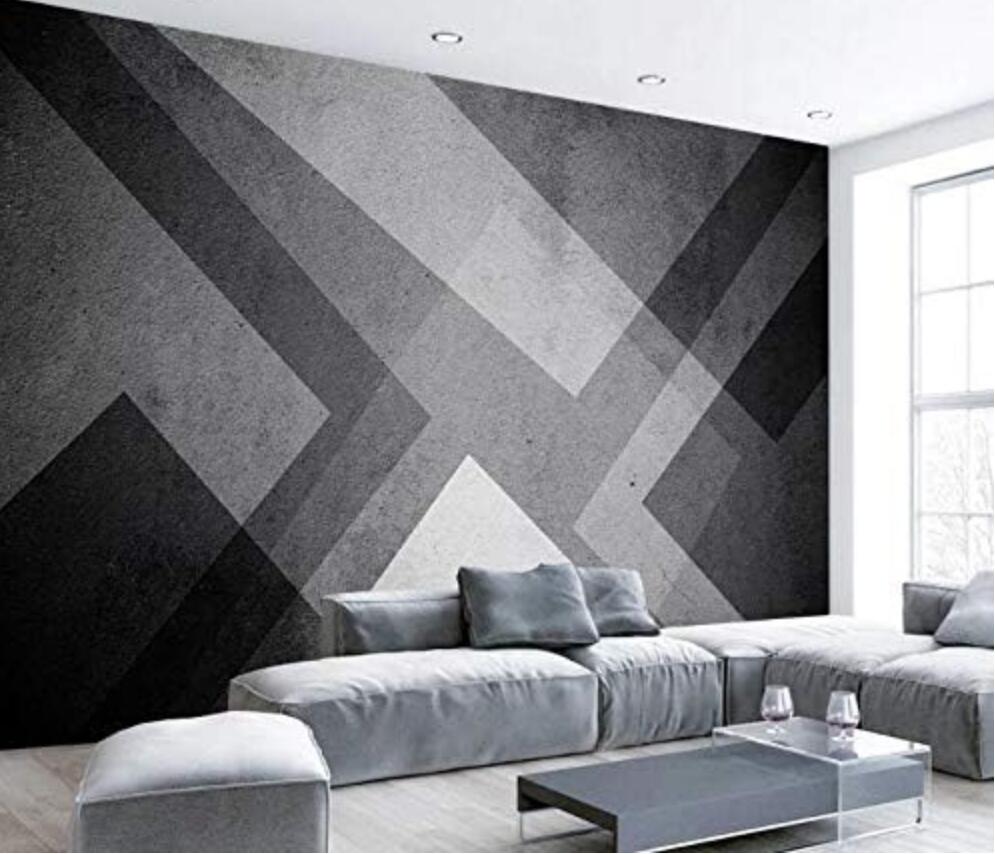 AJ WALLPAPER 3D Black Style WC041 Wall Paper Print Decal Deco Wall Mural Self-Adhesive Wallpaper US Dai (Woven Paper (Need Glue), 【 82”x58”】 208x146cm(WxH))…