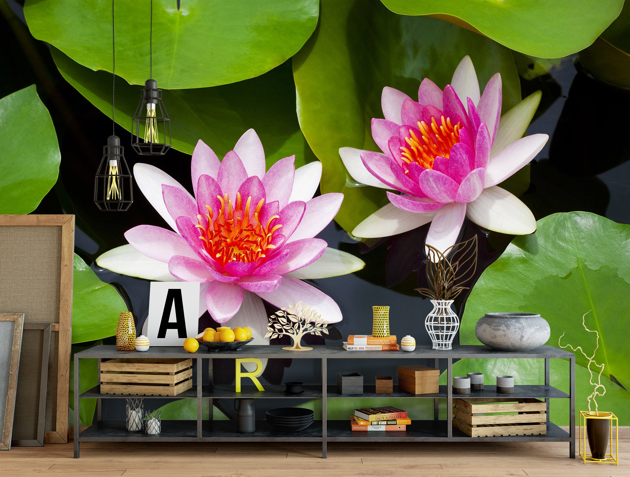 3D Pink Lotus 2005 Wall Mural Wall Murals