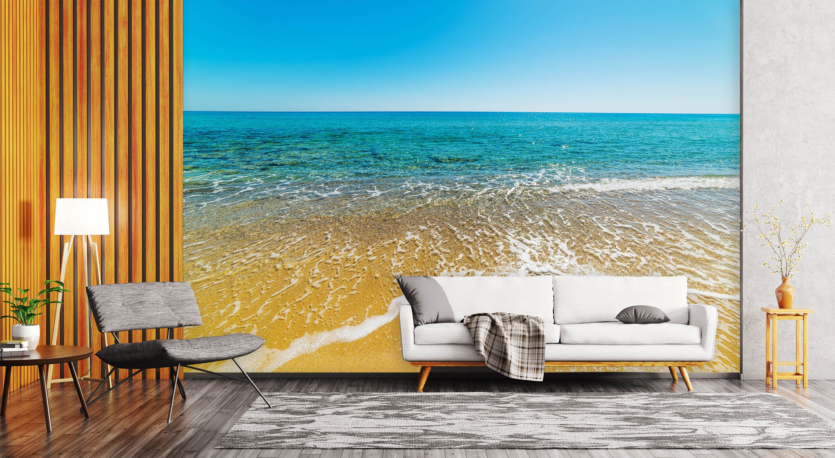 3D Beach Waves 2041 Wall Mural Wall Murals