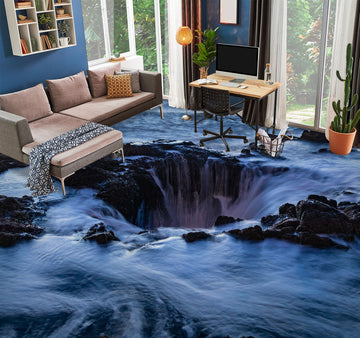 3D WATER CAVE 8419 Floor Mural Wallpaper Murals Rug & Mat Print Epoxy waterproof bath floor