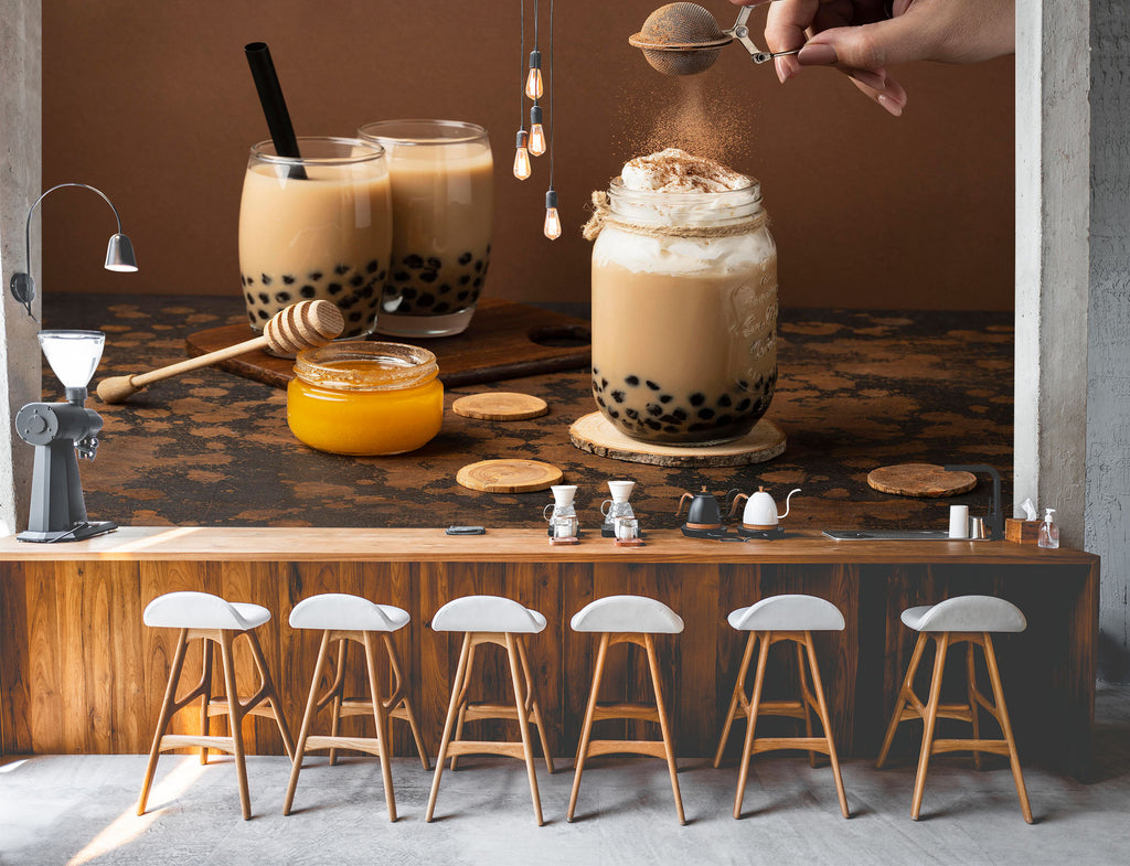 Pearl Tea Design 3D Pearl Tea 2020 Fruit Bubble Tea Milk Tea Shop Wall Murals | AJ Wallpaper